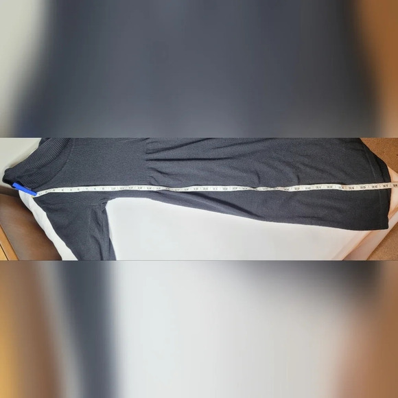 Kasper Off Shoulder Black Angora Cotton Blend Luxurious Mini Dress sz L - Picture 8 of 11